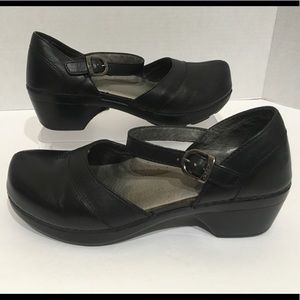 Dansko black leather shoes